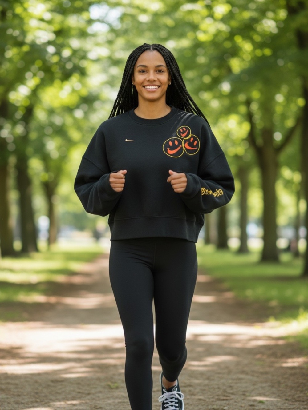 Nike Women’s “Go The Extra Smile” Heavyweight Fleece Cropped Crewneck Sweatshirt